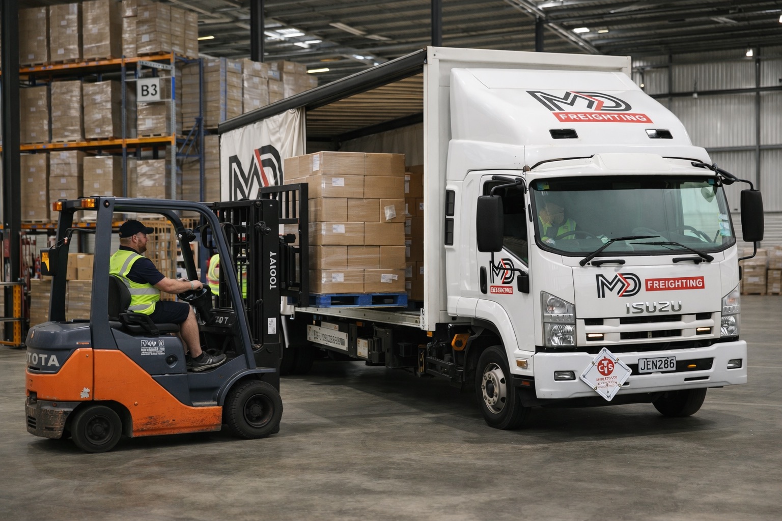 MD Freighting warehouse and fleet depot in Blenheim
